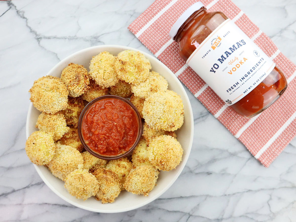 Vodka Crispy Baked Ravioli &ndash; Yo Mama's Foods
