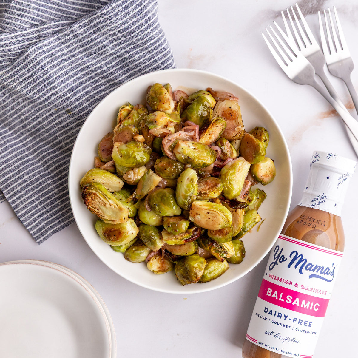 Balsamic Brussels Sprouts – Yo Mama's Foods