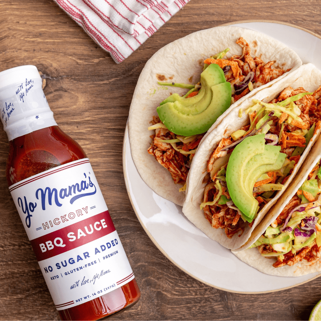 Hickory BBQ Chicken Slaw Tacos &ndash; Yo Mama's Foods
