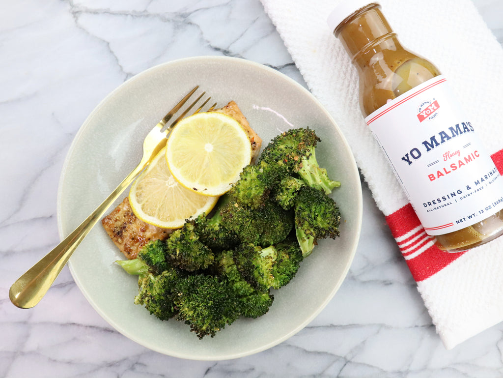 Balsamic Sheet Pan Salmon and Broccoli